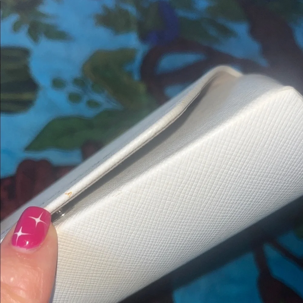 Michael Kors Ivory / White Sunglasses Case silver letters